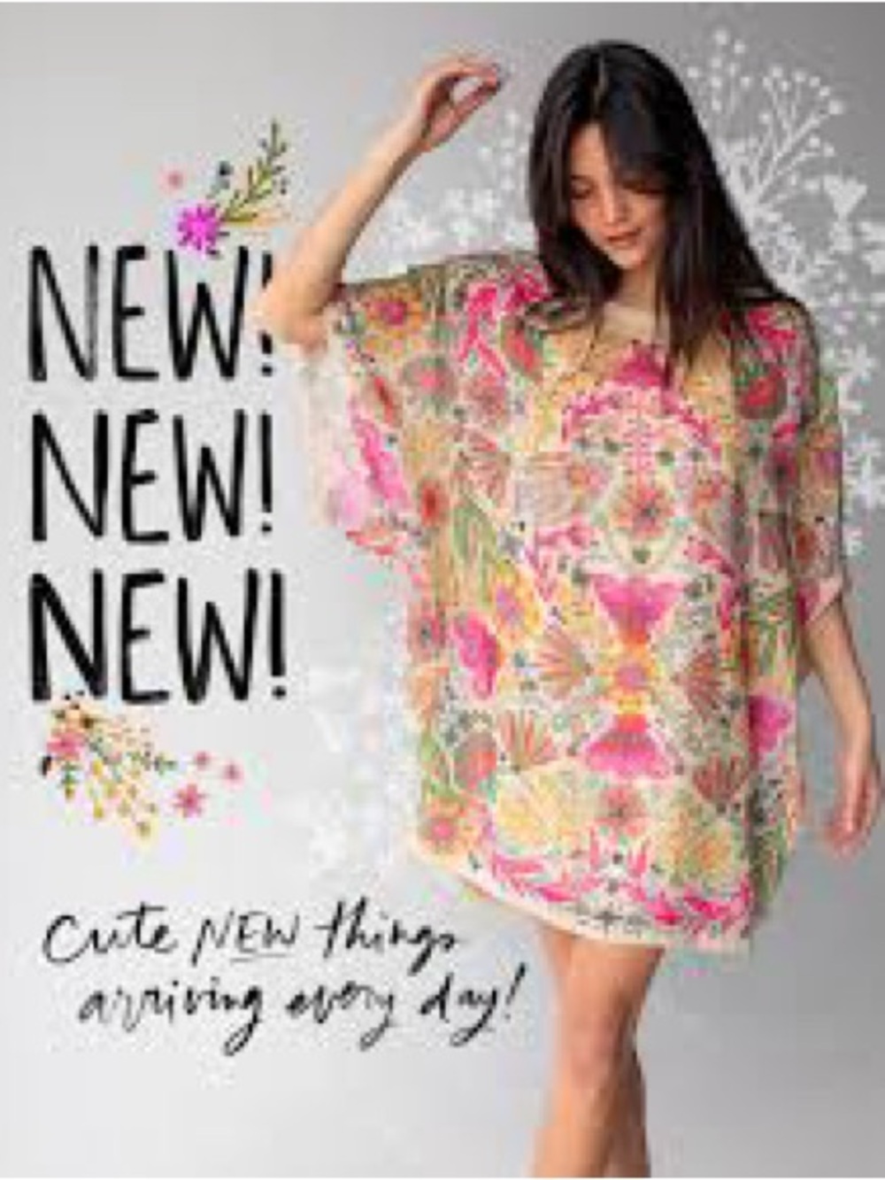 NATURAL LIFE Pink Multicolor Mini Dress Boho